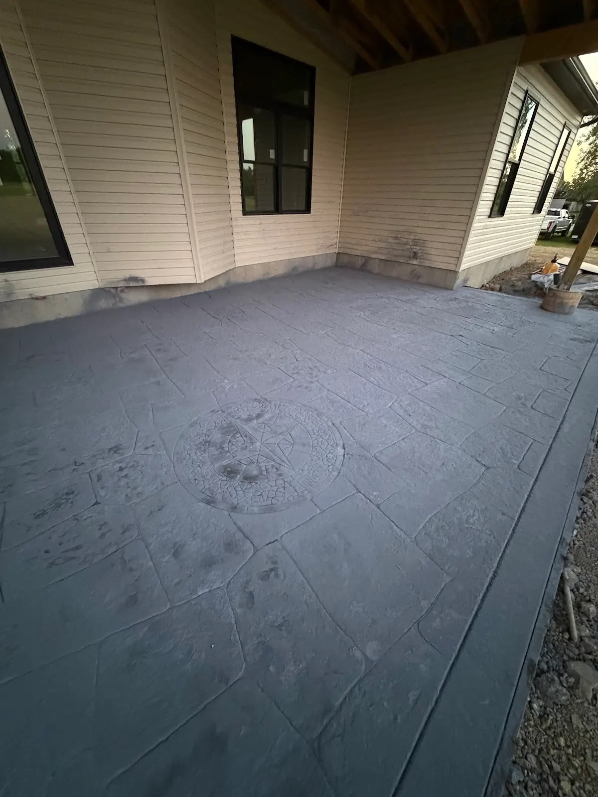 Stamped concrete surface detail