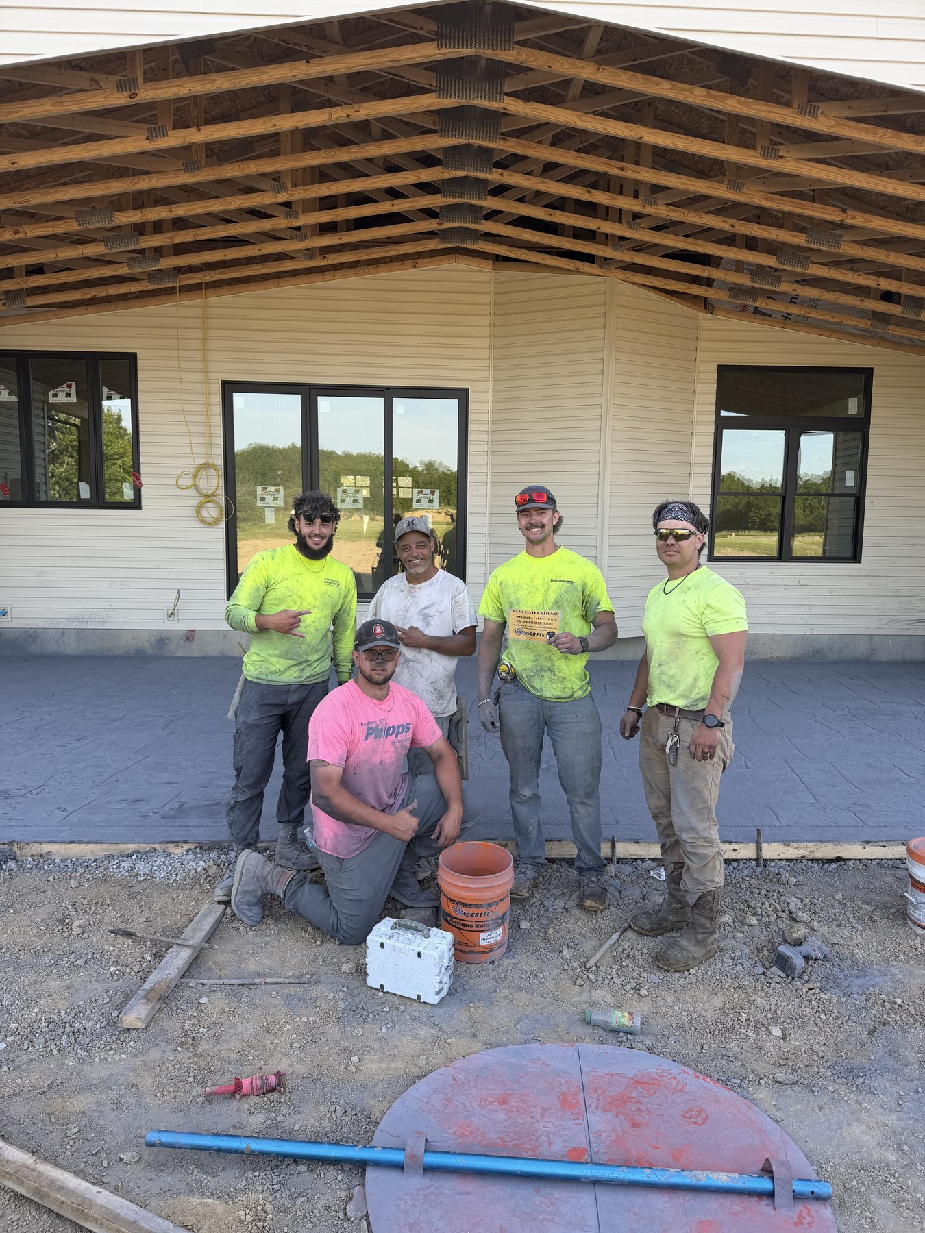 BizCrete crew on a concrete job site